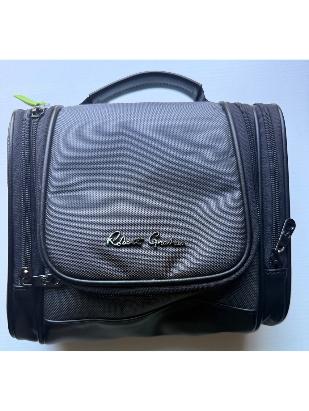 Robert Graham Hanging Toiletry Bag Dopp Kit Black Paisley Travel Organizer